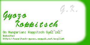 gyozo koppitsch business card